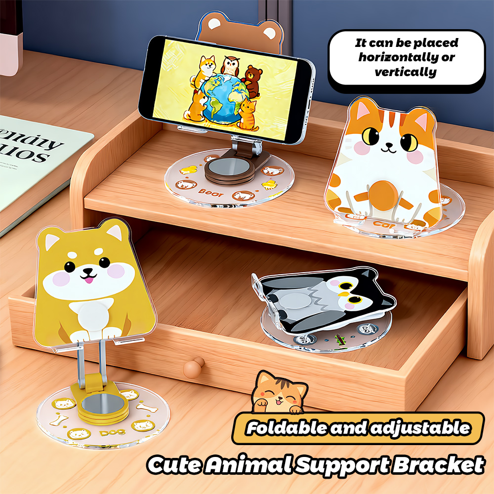 Travel Accessories Online - Cute Animal Phone Stand 360 Rotatable