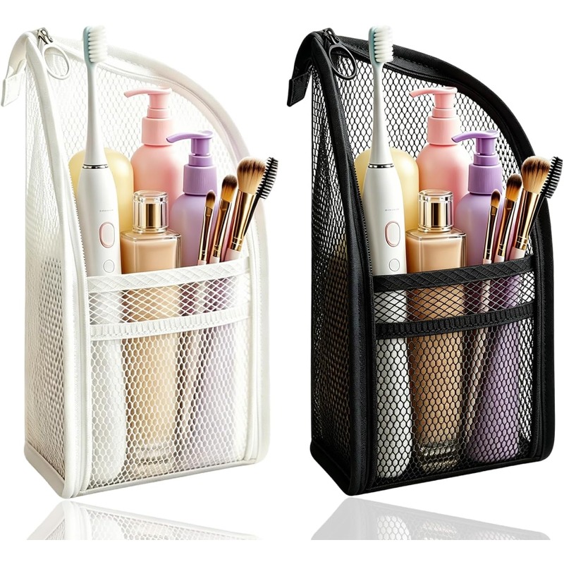 Travel Accessories - Mesh Toiletry Bag Breathable Quick Dry