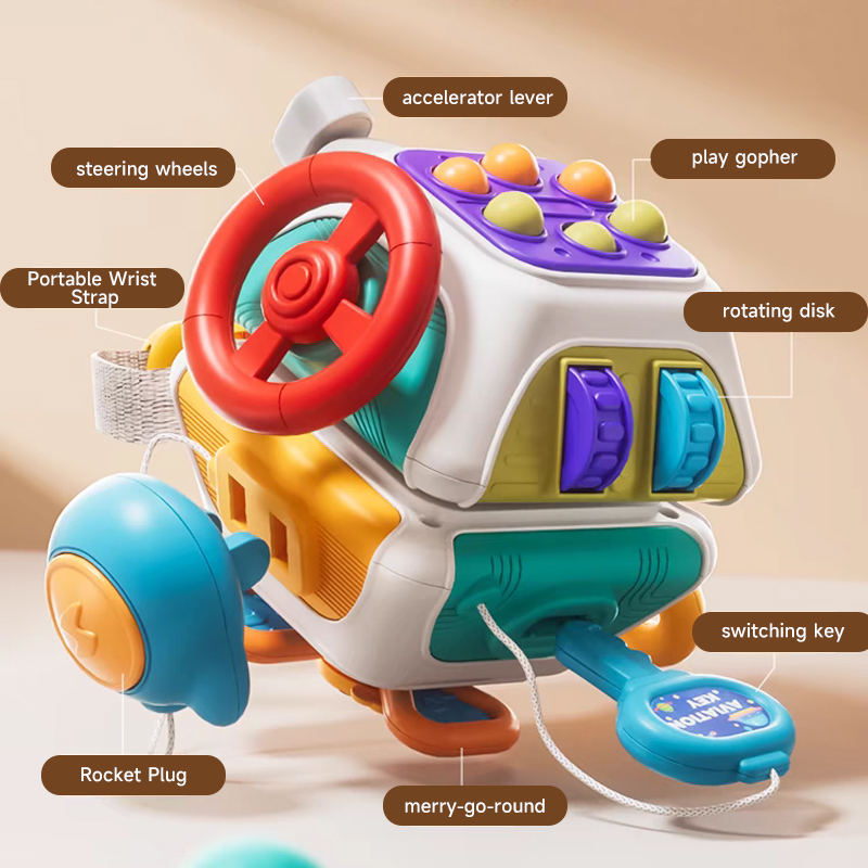 Travel Accessories With Baby - Montessori Sensory Toys Baby Busy Cube