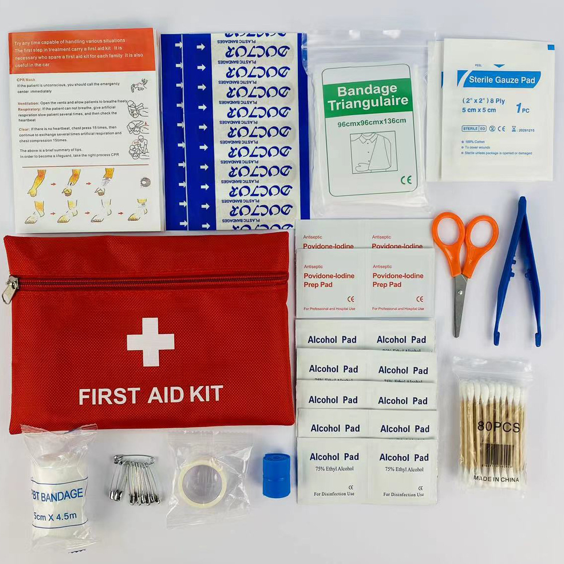 First Aid Travel Kit - 14pcs First Aid Kit Trauma Kit
