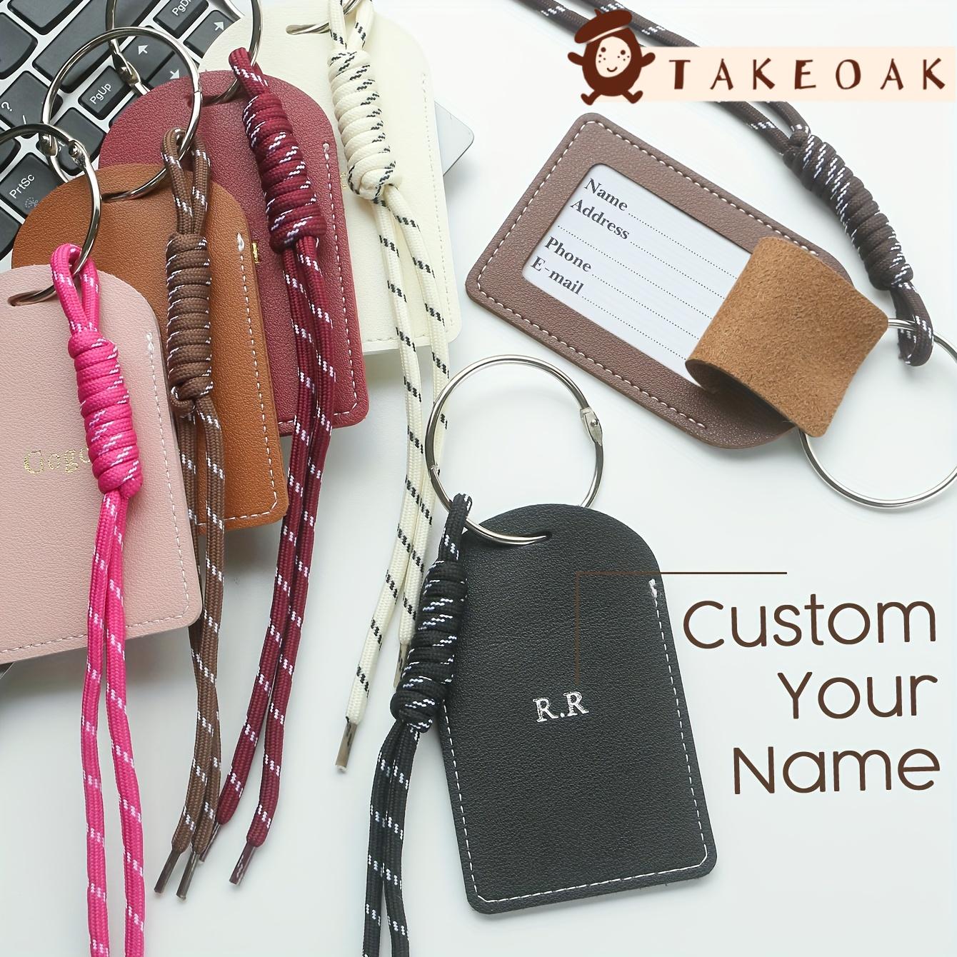 Travel Accessories With Kids - Personalized Custom Dual Initial Leather Luggage
