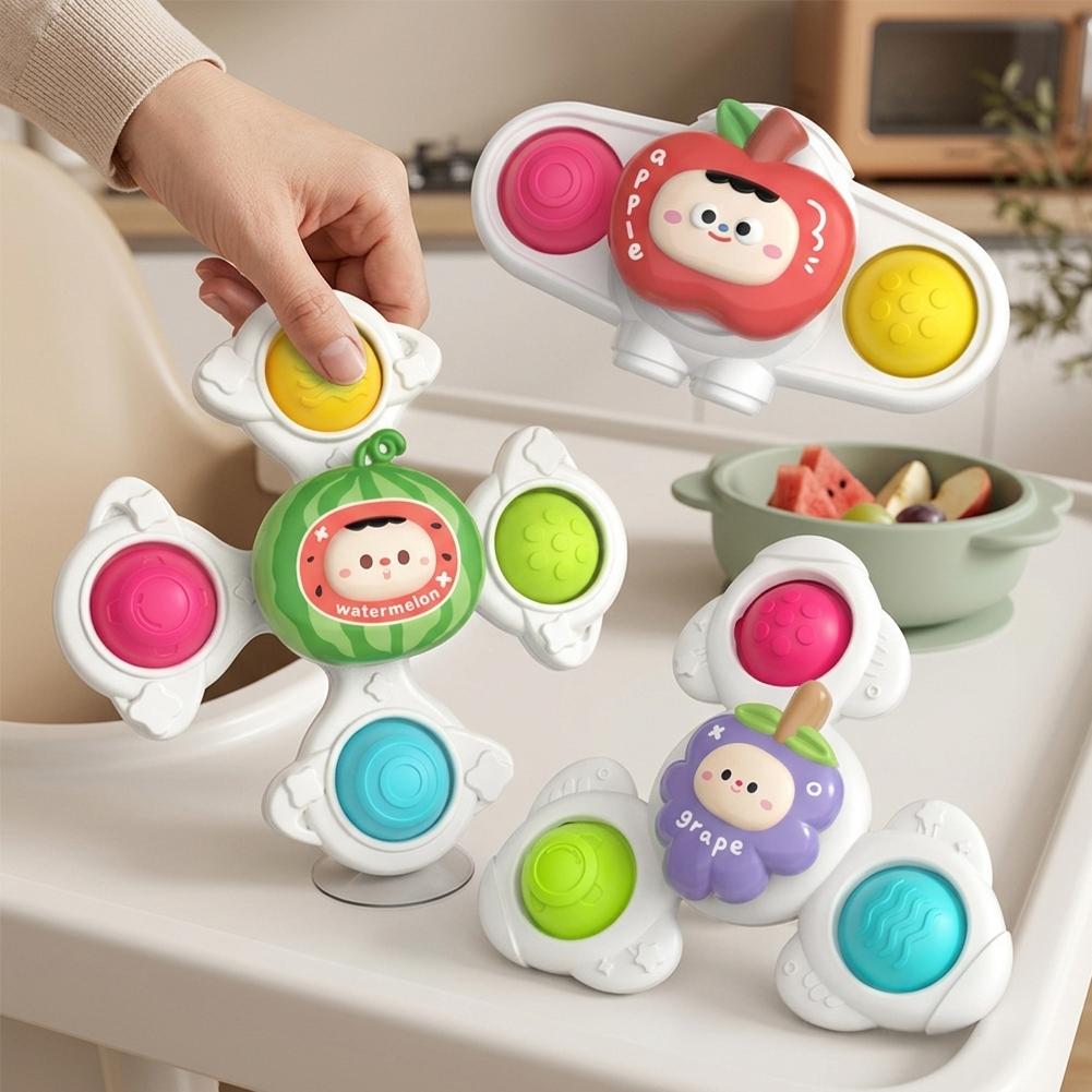 Travel Accessories With Baby - 3Pcs Baby Sucker Fidget Spinning Toys