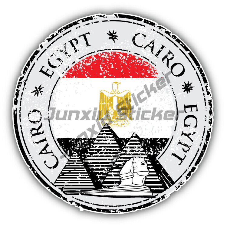 Travel Accessories Egypt - Alexandria Cairo Egypt Round Flag Stamp