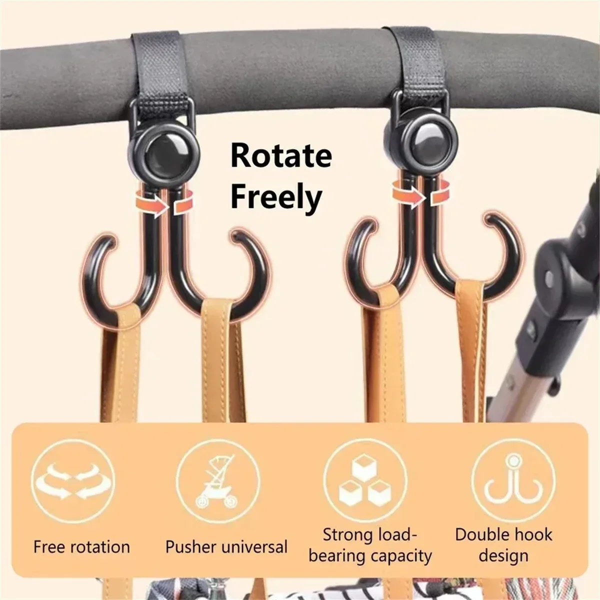 Rotatable Double Hooks Baby St - Travel Accessories With Baby review and price
