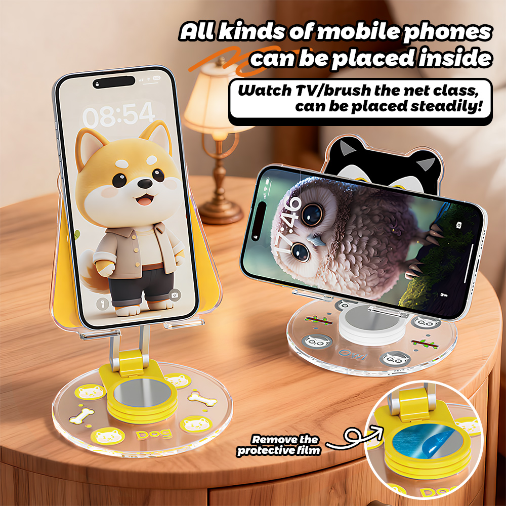 Cute Animal Phone Stand 360 Ro - Travel Accessories Online review and price
