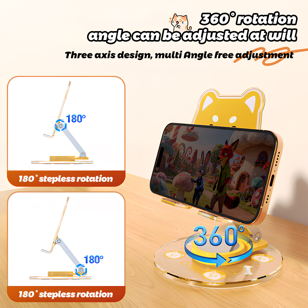 Cute Animal Phone Stand 360 Ro - Travel Accessories Online review and price