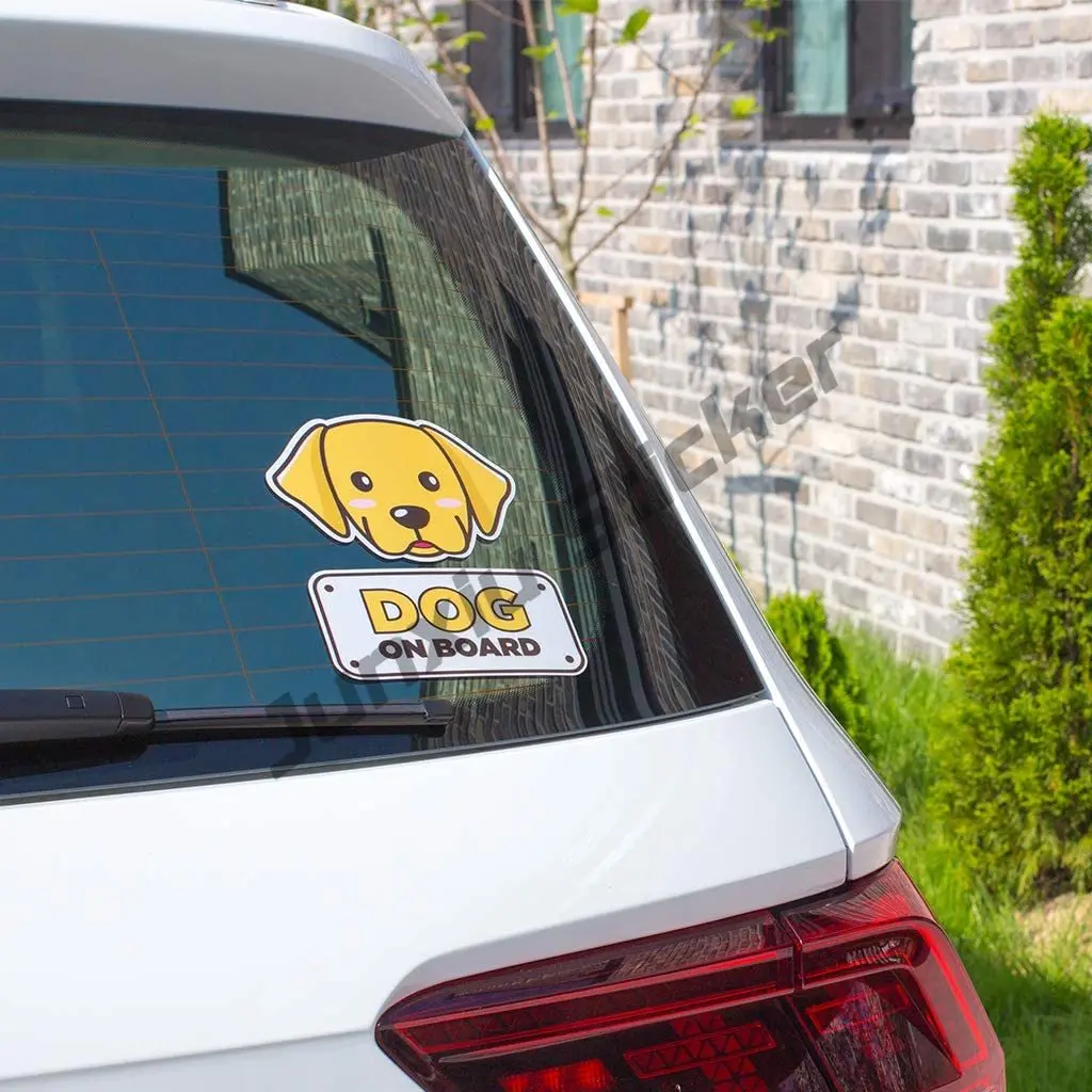 Dog on Board Car Sticker Bumpe - Travel Accessories Online review and price